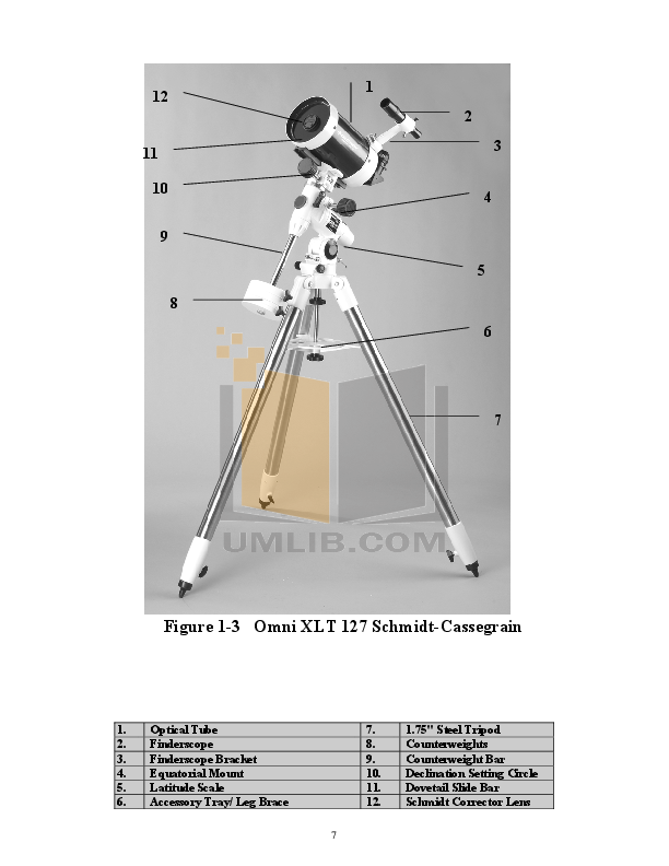 PDF manual for Celestron Telescope G8N